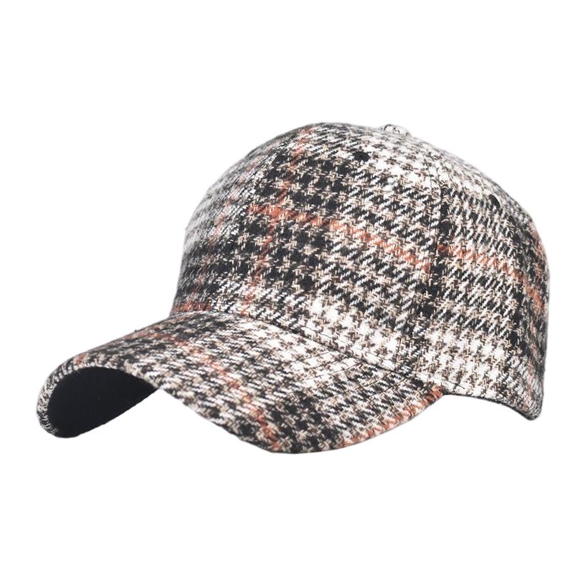 Herbst Winter Hut Herren Frühling Sommer Outdoor Sonnenschutz Visier Klassische Karierte Baseballkappe Hartschalen-Kappe Damenmütze Warme Schirmmütze
