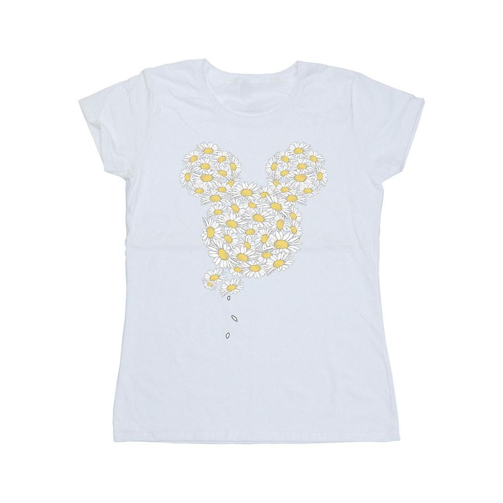 Mickey mouse Dámské/Dámské bavlněné tričko s hlavou heřmánku