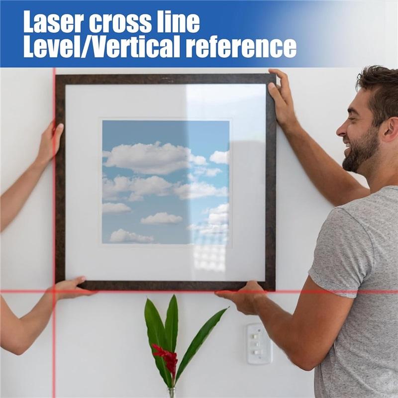 Laser Tape Measure Meter Building Measurement Device 3in1 Laser Rangefinder 5M Tape 60M Laser Measure with LCD Digital Display