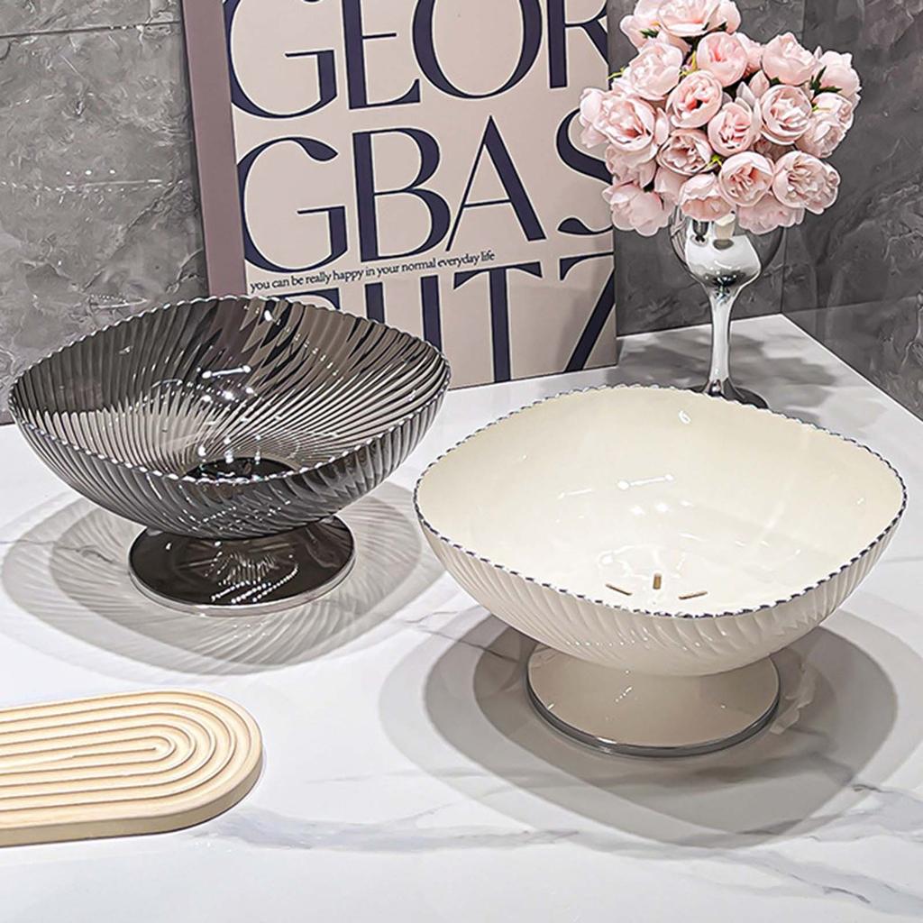 Fruit Basket Drainage Bowl Large Fruit Plate Vegetable Strainer Plate for Kitchen Counter Restaurant Veggies Fruits Parties