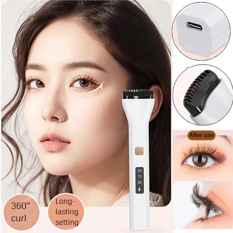 Portable 5D Heating Curling Electric Eyelash Curler 3 Modes Perm Eyelash Curler Heated Eyelash Grafting Long Lasting Makeup Tool