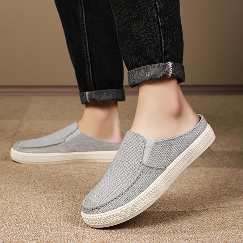 

Мужская обувь, мужские модные полушлепанцы, мужские летние повседневные шлепанцы, мягкая и удобная мужская повседневная обувь, бесплатная доставка 39 серый