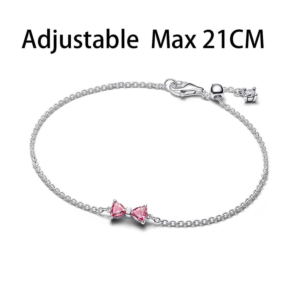 New In Original Pink Charms Copper Bow Charms Butterfly Flower Beads Fit Necklaces Bracelets For Women Diy Fine Jewelry Gift