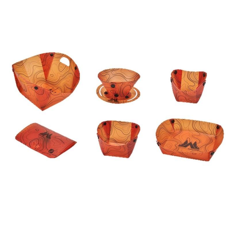 WeeHike Ultralight Portable Foldable Multi Purpose Outdoor Tableware Set Bowl Plate Coffee Filter Funnel Water Cup For Camping