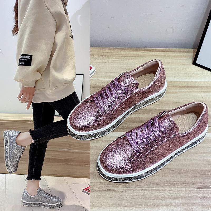 Four Seasons Women's Shoes Breathable Women's Casual Mesh Surface Shoes Sneaker Women's Board Shoes