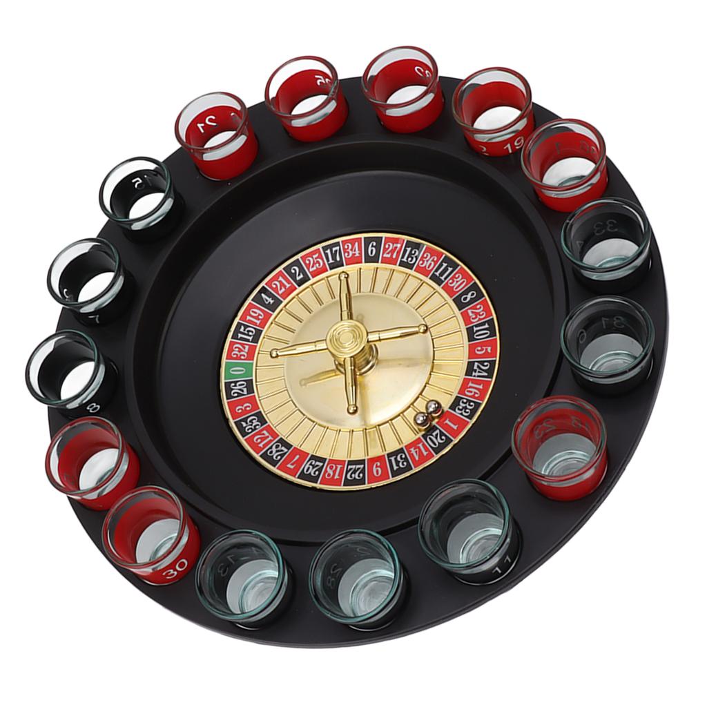 Drinking Roulette Wheel Shot Glass Game Set Novelty Gift Party KTV Bar Props for Adult
