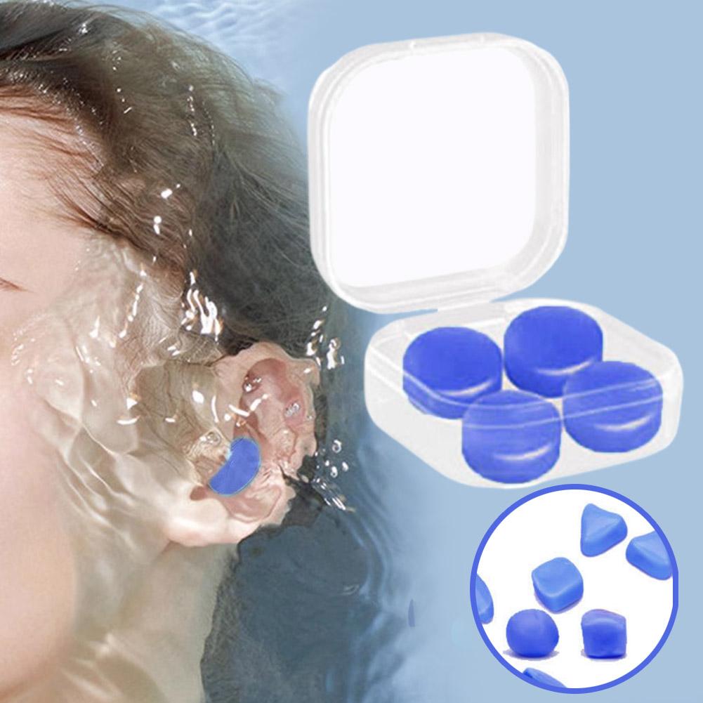 2/4/6/8PCS Reusable Silicone Ear Plugs, Waterproof Noise Cancelling EarPlugs For Sleeping, Mowing, Swimming, Airplanes, Concerts