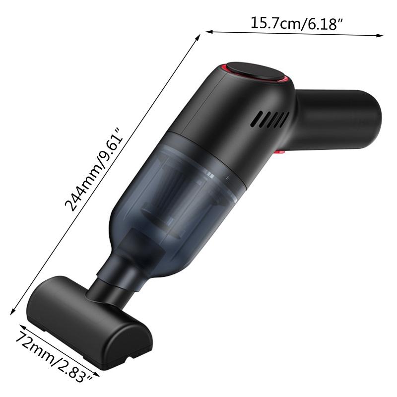 Prenosný vysávač do auta 120W Bezdrôtový vysávač na auto Pohovka Roh Nášľapná podložka Bežne používané čistiace nástroje