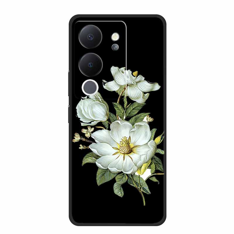 Funda For Vivo V30 Lite Case Cute Cartoon Cat Black Silicone Shockproof Soft Phone Cases For Vivo V30 Lite Back Cover Case Bag