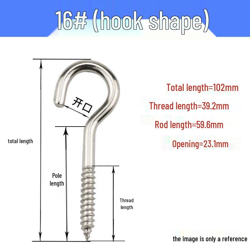 Eye Bolt & Assorted Hooks with Self-Tapping Screws