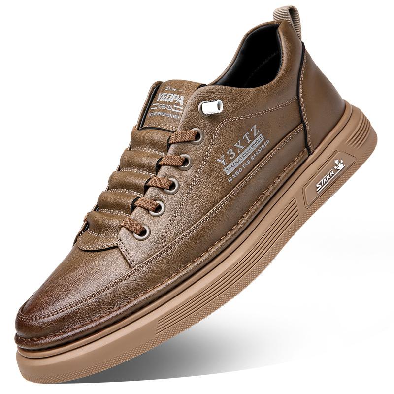 Hot-selling Men's Shoes Spring Flow Shoes Breathable Casual Leather Shoes Sports Board Shoes Men