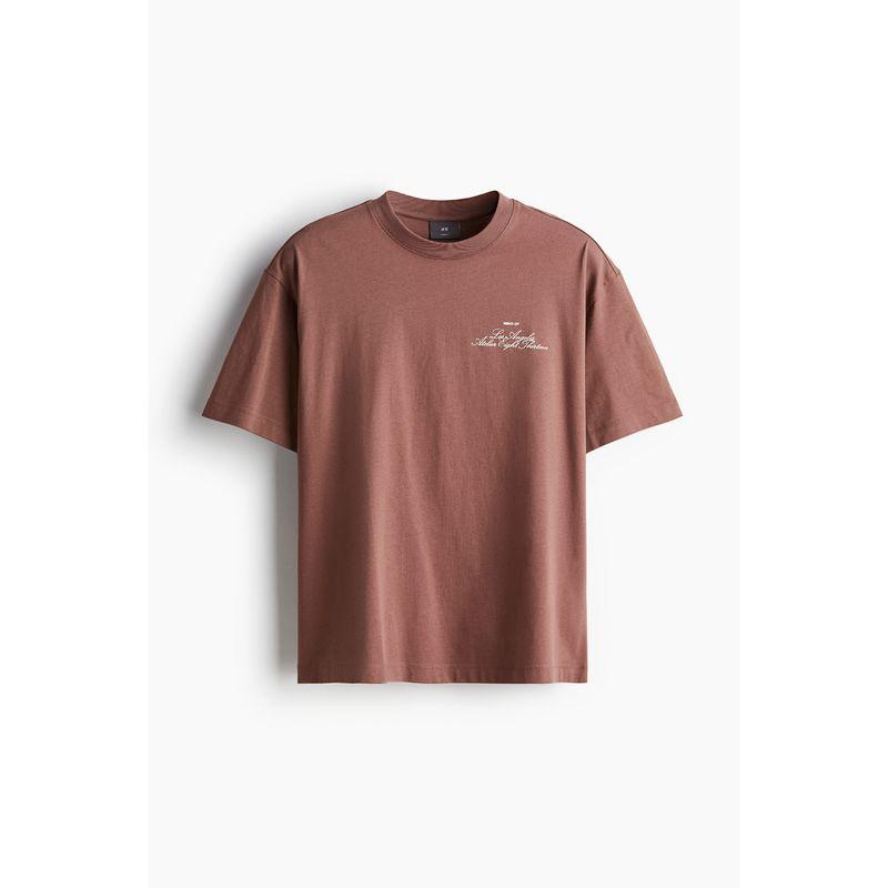 

HM Men s Women s T-shirt Autumn Couple Wear round Neck Loose Print American Style Trend Tops Short Sleeve 1227157