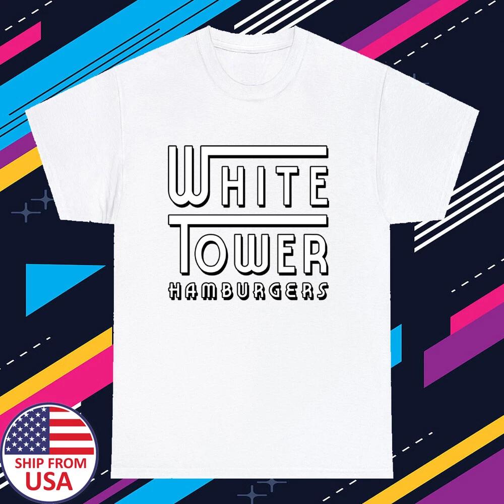 White Tower Hamburgers Men s White Size S-5XL 4XL