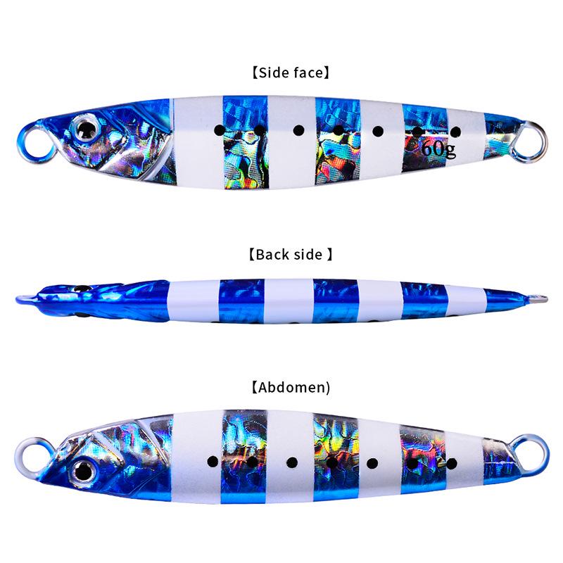 Luminous Long-Cast Metal Jig Sinking Bait for Sea and Boat Fishing