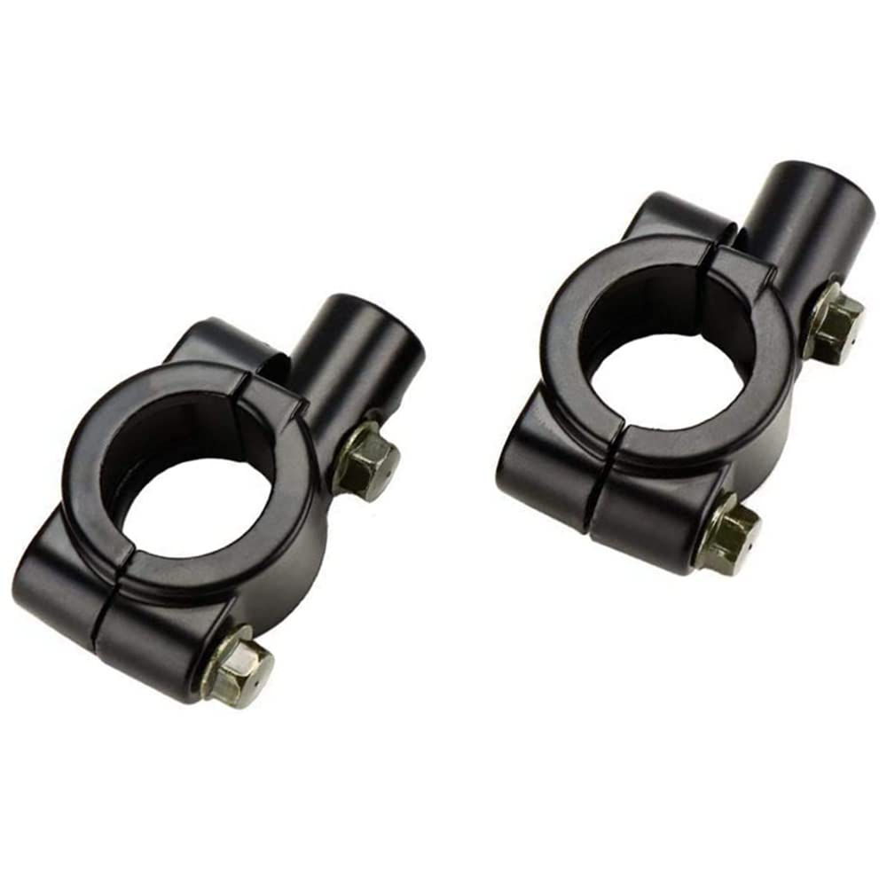 ELIFEPARTS Motorcykelspegelfäste Klämma Monteringsklämma Spegelhållare 0,4 tum (10 mm) Positiv skruv Spegelapplikation Svart