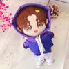 Niannyyhouse 20cm Doll Clothes Cotton Doll Clothes Jacket Shorts 2 Piece Set Hip Hop Clothes Doll Baby Clothes for Stuffed Toys Purple Dress Up +