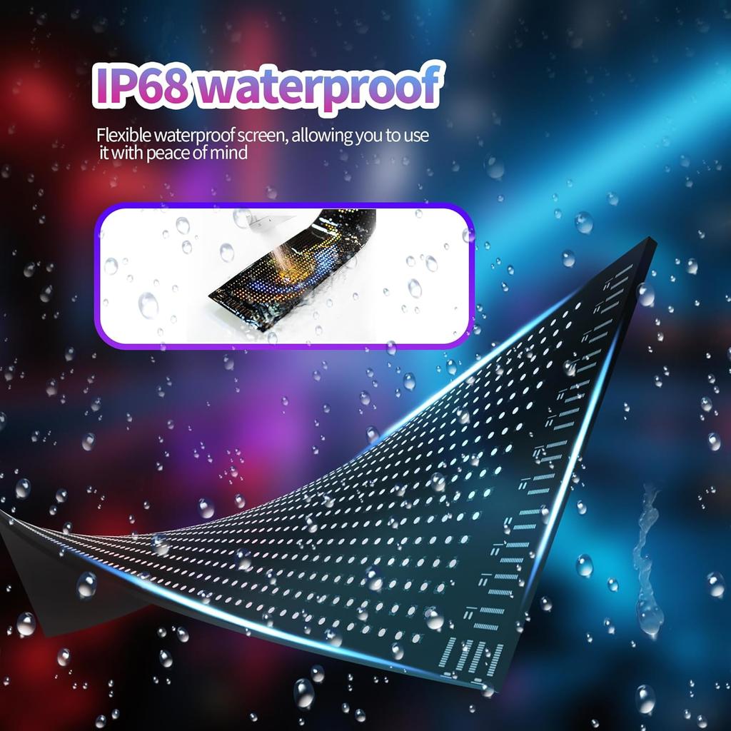 Devil Eyes Light For Car & Truck Windshield | 14.7X3.6In Programmable Flex, APP /DIY, Animated Car Decor