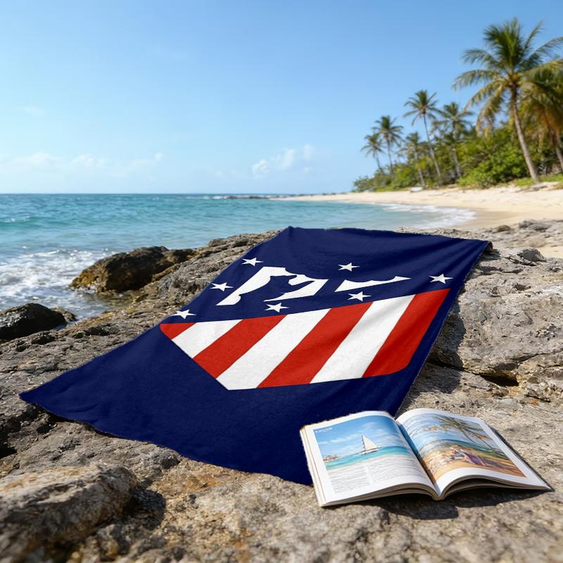 Ultra-Soft Beach Towel with Atlético Madrid Theme,Ideal for Pool - Camping, Diving - Perfect Travel Essential, Vibrant Beach Towel.