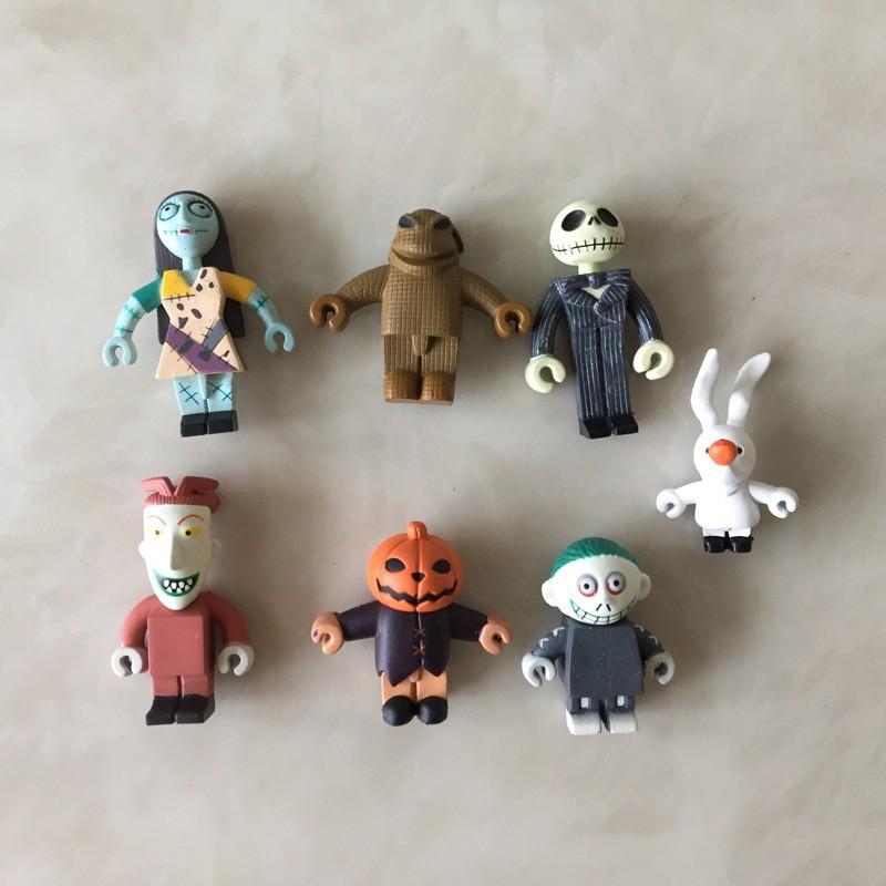 7pcs/set Nightmare Before Christmas Jack Skull Pumpkin Halloween Doll Model Toys Ornaments Gifts