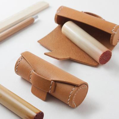 Lip Balm Holder Faux Leather Lipstick Sleeve Reusable Lip Balm Protector Wallet Lipstick Case for Ladies Handbag Clutch Bag