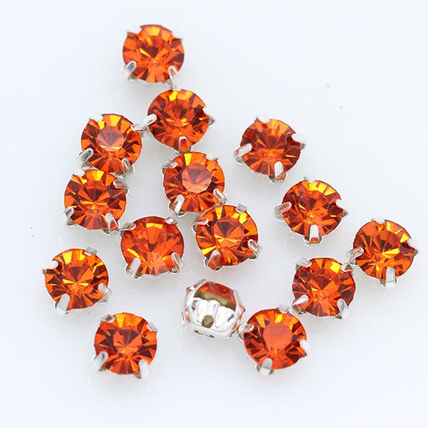 3-10mm Silver Base Hand-Sewn Glass Rhinestones for Clothing, Handbags, Belts, and Accessories