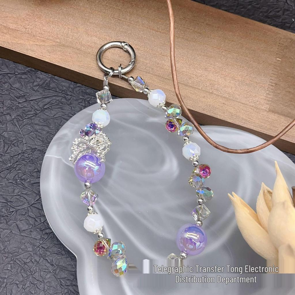 Crystal Rhinestone Crown Phone Lanyard & Keychain - Cute Charm Accessory & Small Gift