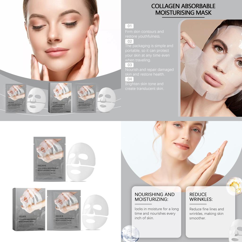 Eelhoe Collagen Moisturizing Facial Mask Set For Deep Hydration And Nourishing Skin Care