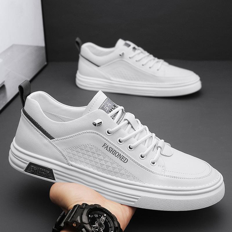 Summer and autumn men's low-top casual shoes trendy little white shoes lace-up board shoes men's shoes casual