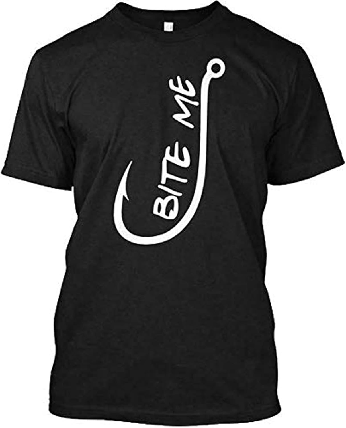 Bite Me Funny Fishing T S - Tee T-Shirt Black 4XL чёрный