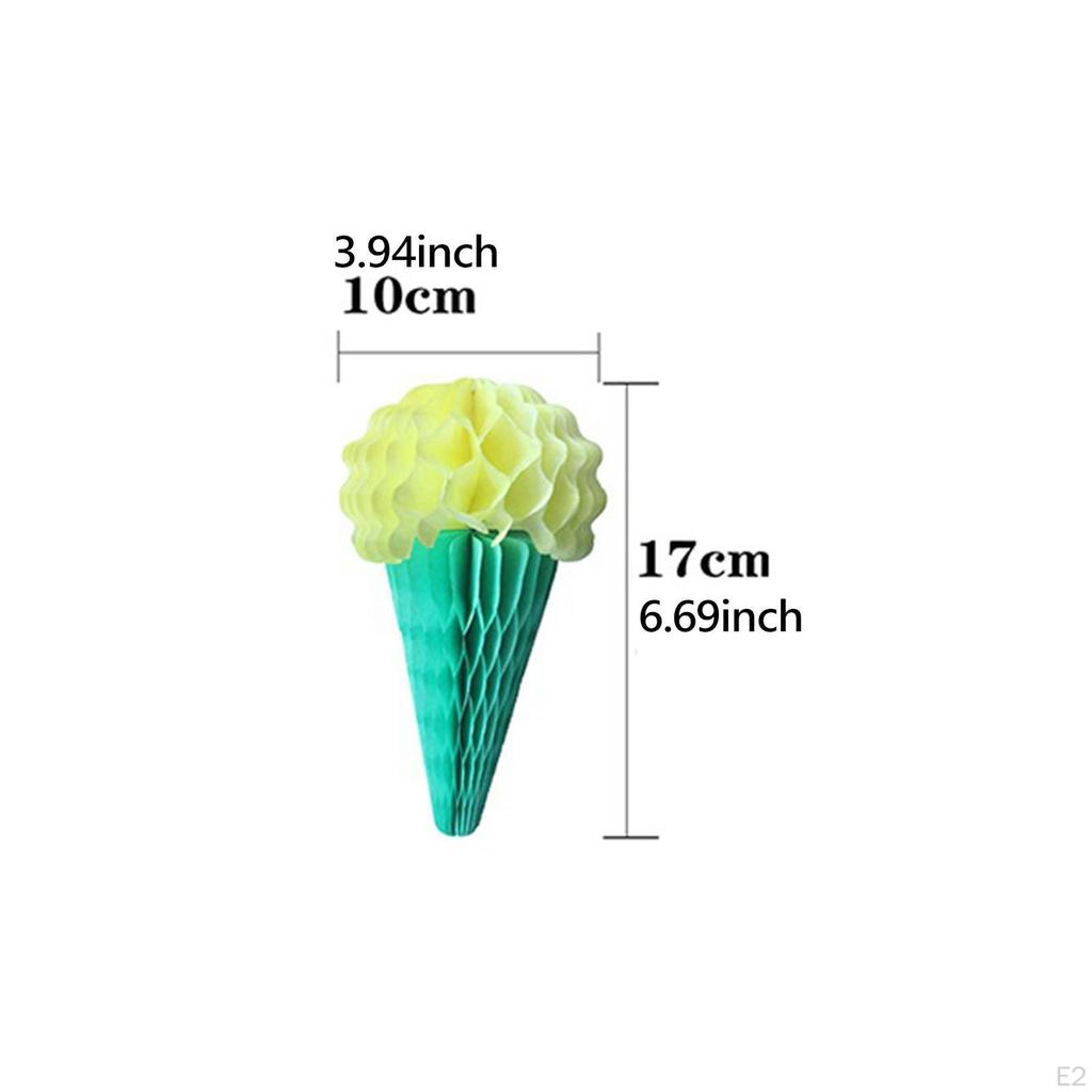 4 Pieces Honeycomb Ice Cream Decorations Party Display Home Furnishing Centerpieces
