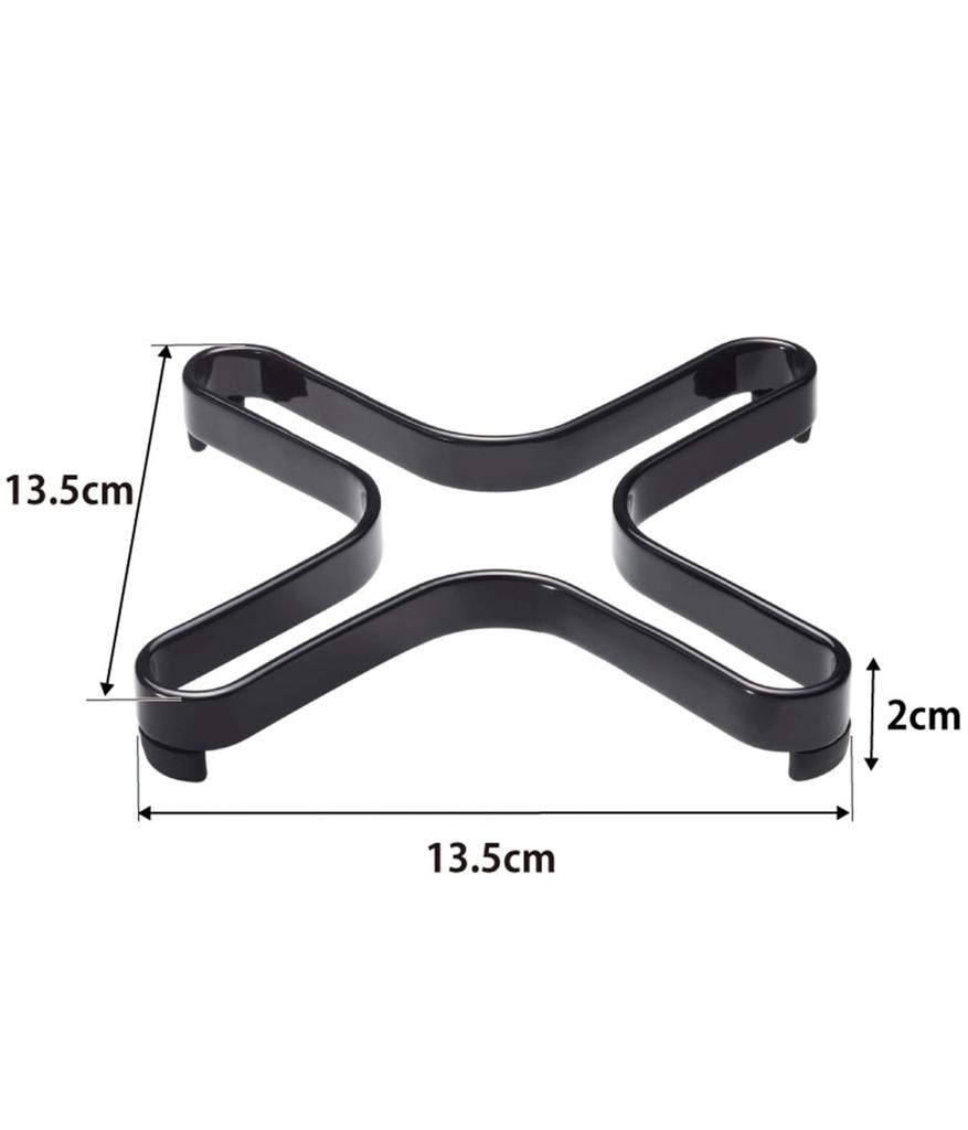 Yamazaki Jitsugyo Pot Mat, Black, Approx. W13.5 x D13.5 x H2cm, Tower 2251