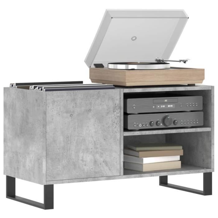 VidaXL Record Cabinet Concrete Grey 85x38x48 Cm Engineered Wood 831712