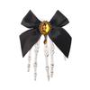 Halloween Skeleton Hand Hair Clips with Bowknot Faux Crystal Hand Bone Hairpin Gothic Skull Claw Hair Accessories for Girls Party Cosplay