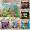 Game Bubbles B-Bobble Cushion Cover Silky Short Plush Sofa Pillow Cover Hidden Zipper Soft Dustproof Case for Home Decor