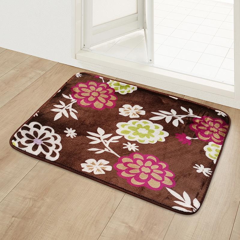 Multi-Purpose Bathroom Floor Mat Door Mat Kitchen Foyer Entrance Absorbent Carpet Toilet Non-Slip Foot Mat Multi-Style
