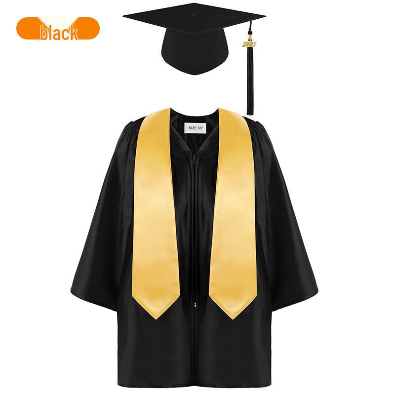 European & American Children's Graduation Gown: Knitted Kindergarten & Elementary School Set for Performances