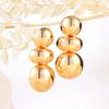 Exaggerated and Atmospheric Earrings, Glossy Geometric Round Earrings, Light Luxury, High-end, Ladylike Earrings
