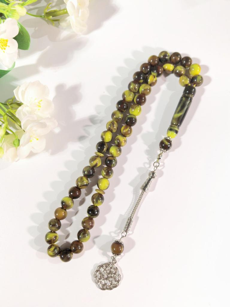 Handmade Resin Prayer Beads - Muslim Rosary with Handheld Beaded Design