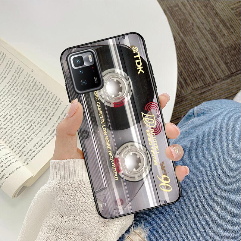 Phone Case For Xiaomi Redmi note 13 12S 12 Pro 11S 11 10 Pro 10S 12S Redmi 13 10 10C 13CClassical Cassette tape Battery Case