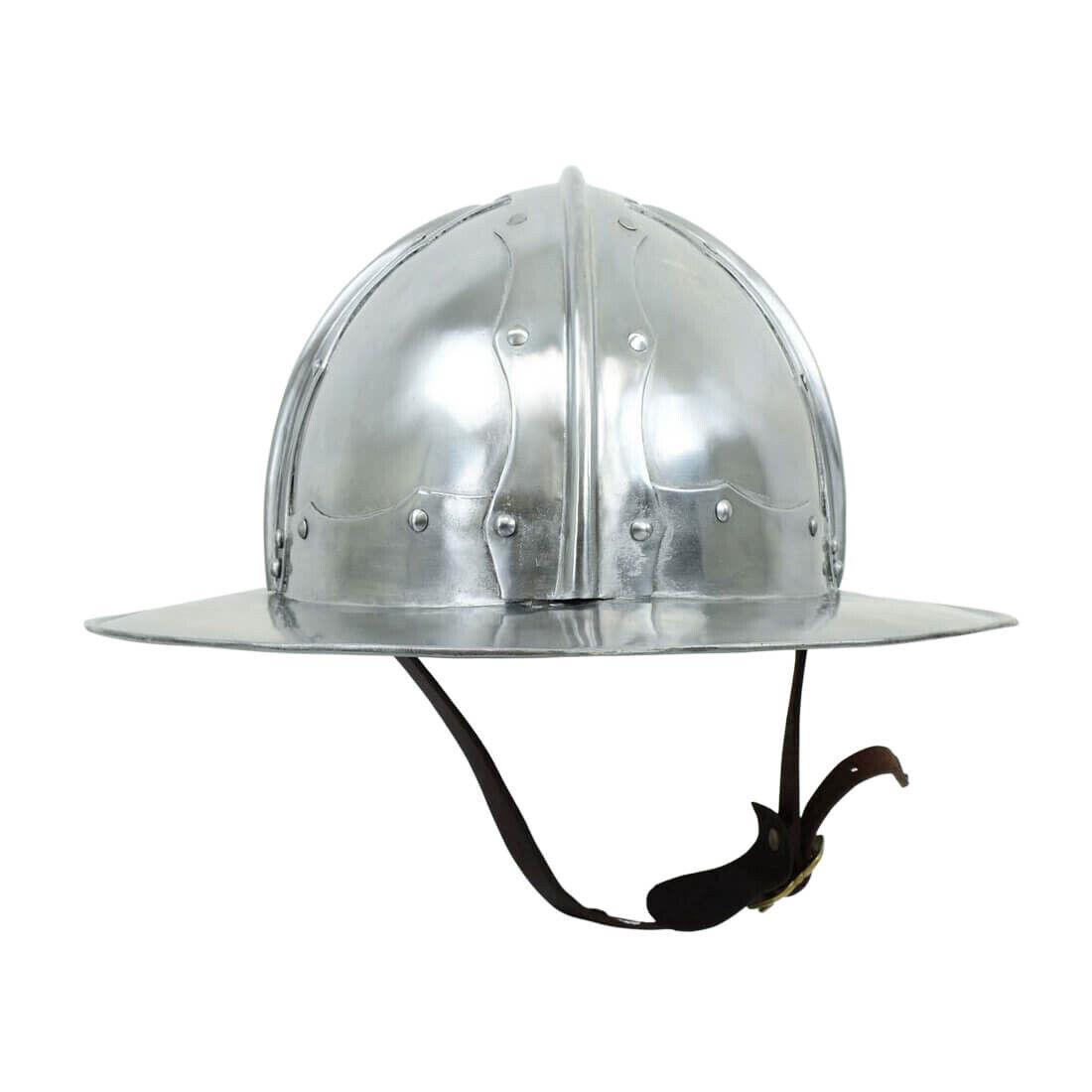 

Medieval Kettle Hat Helmet - 18 Gauge Steel for LARP Reenactment