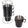 4PCS/Set 300ml Stainless Steel Coffee Cup Thickened Heat Insulation Double Layer Vacuum Coffee Mug
