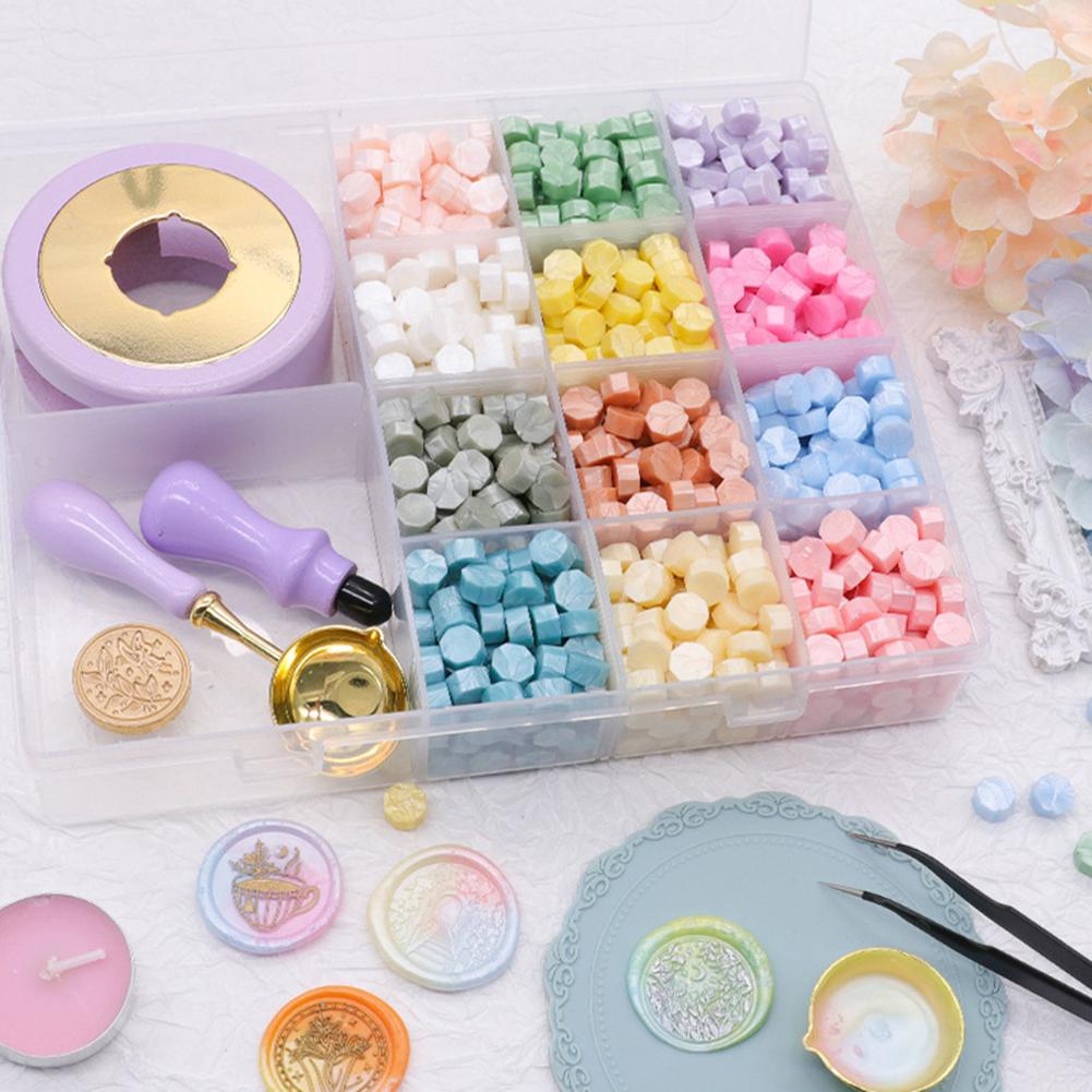 Creative Seal Stamp Set Removable Handle Exquisite Fire Paint Seal Set DIY Manual Account Crafts Supplies for Glass Plastic Art