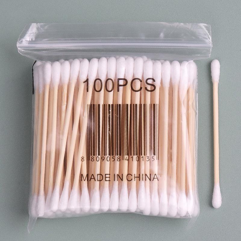 Double-Headed Cotton Swabs for Ear Cleaning, Makeup Removal, and Beauty Care