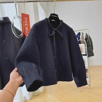 Damenmantel im koreanischen Stil aus Imitatwolle - Schicke Herbst-/Wintermode, kleine Größen verfügbar