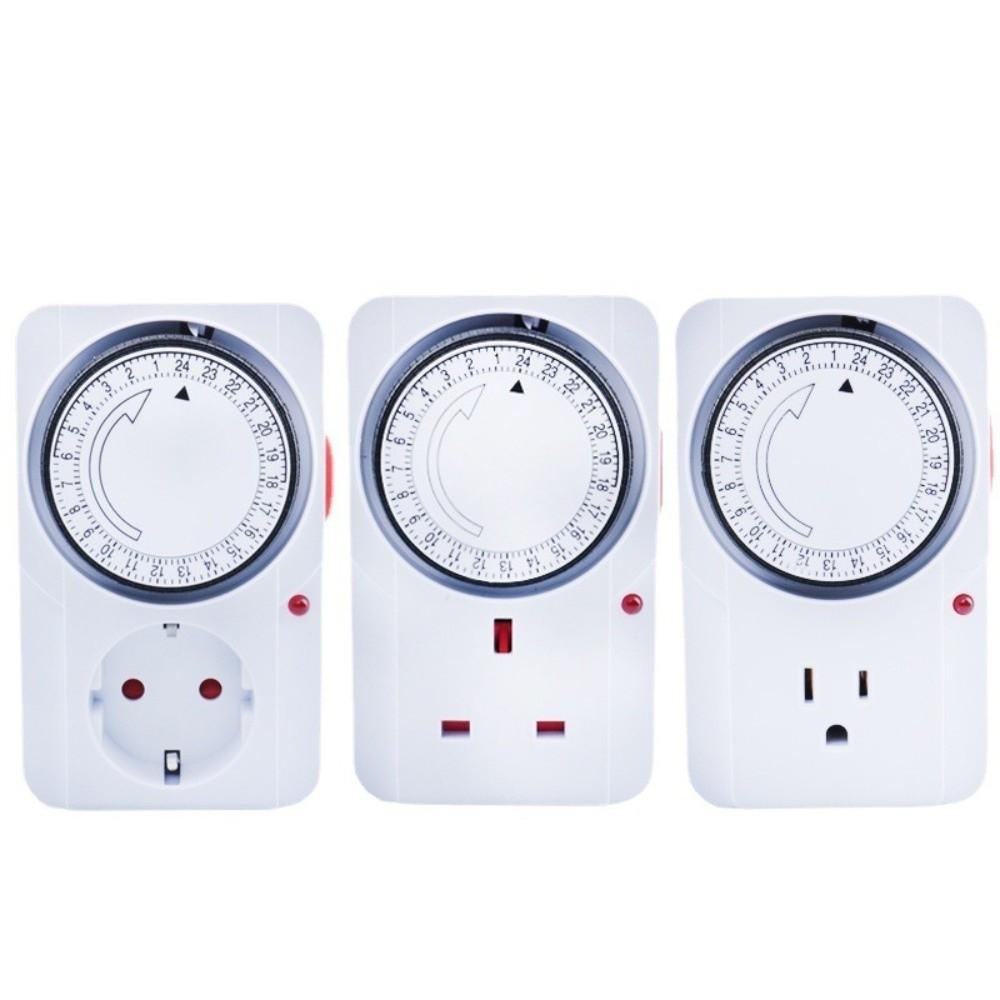 2/3-Pin Plug Energy Saving Timer Socket Energy Efficient Mechanical Timer Switch  Home Use