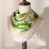 100% Pure Silk Printed Square Scarf Women Lightweight Neck Wrap Floral Design