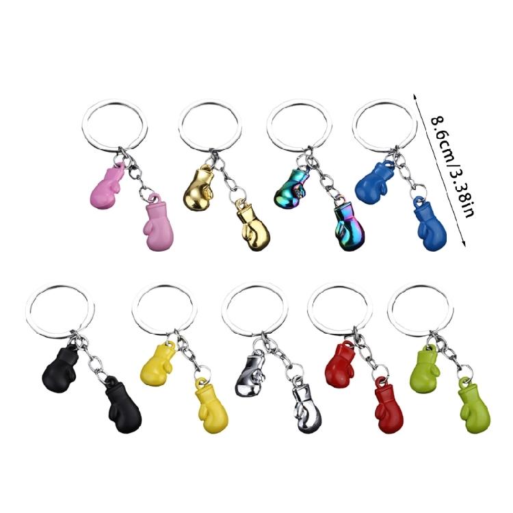 Boxing Glove Keychain Car Keys Pendant Simulation Fitness Equipment Shape Keyring Fashionable Car Keys Ornament
