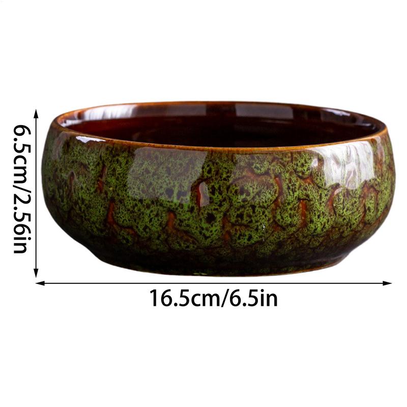 Bowl Planter Decorative Hydroponic Pot Ceramic Leakproof Spacious Bowl Planter For Indoors And Outdoors Succulents And Flowers