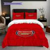 Arsenal Emblem Vibrant Background Bedding (1 * duvet cover + 2 * pillowcase, without core) 2D Flat Soft and comfortable Duvet cover and pillowcase
