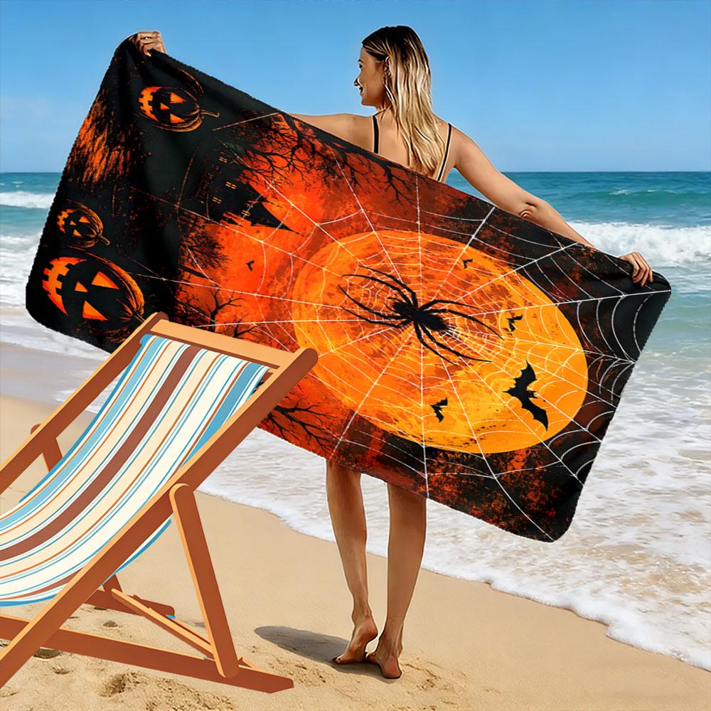 Eerie moonlit enchantment Print beach towel, quick drying, suitable for travel, outdoor sports, jogging, the beach and swimming, gift